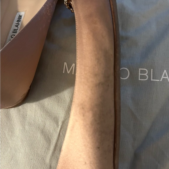 Manolo Blahnik Women's Hangisi Flats Blush Sz 9.5 (42 1/2) - Picture 4 of 11